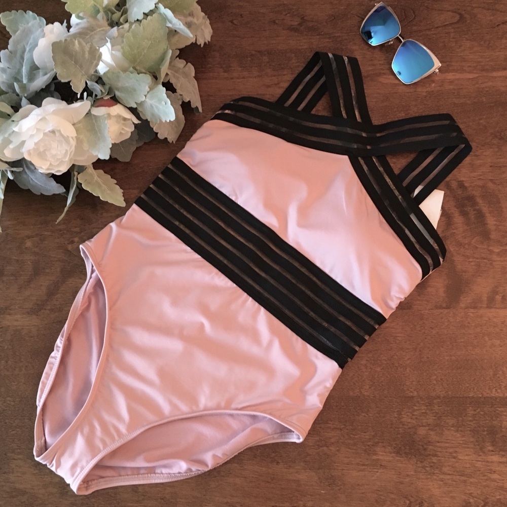 Kenneth Cole Blush One Piece Hign Neck Swimsuit - Picture 5 of 7